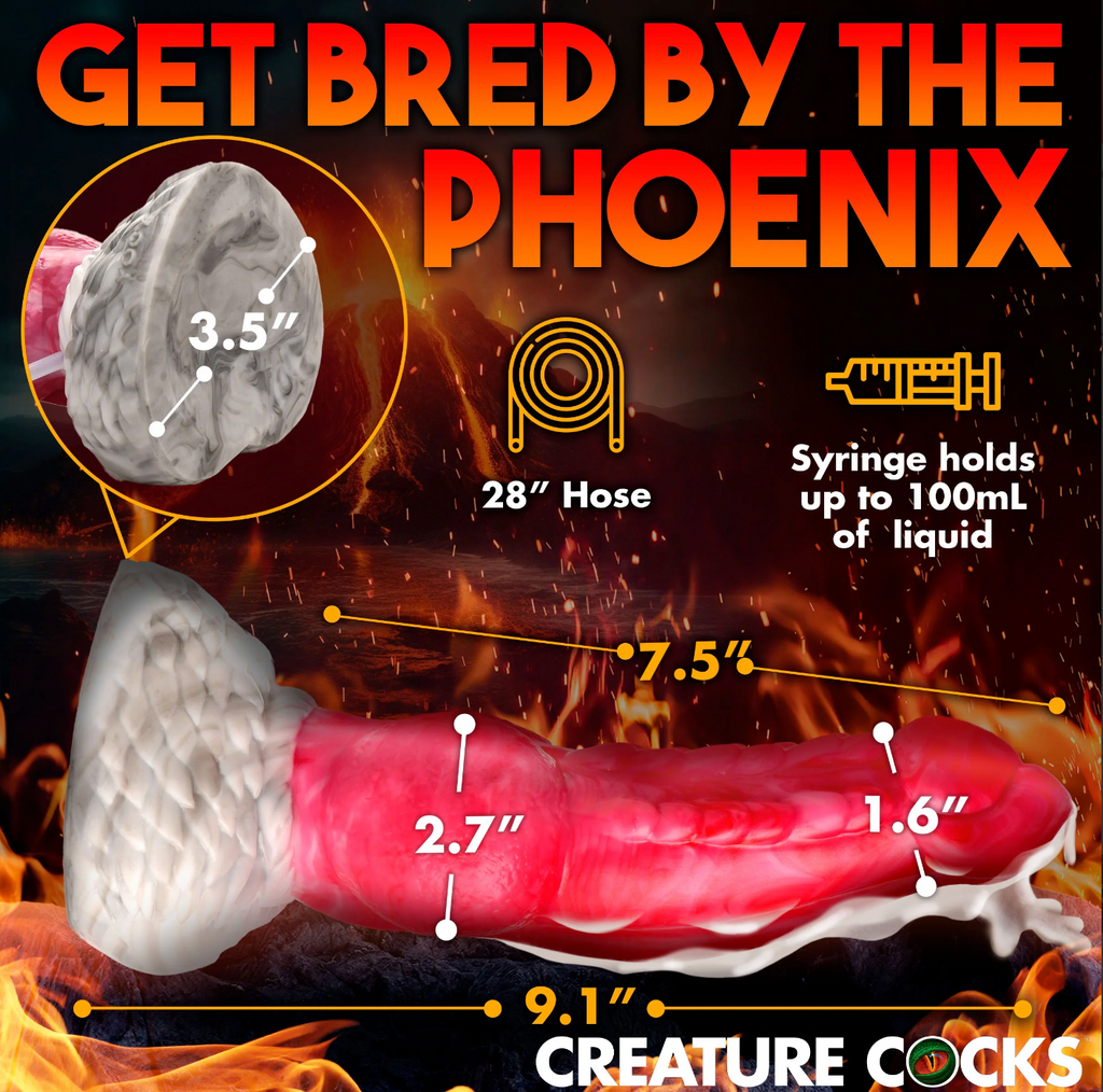 THE RESURRECTOR PHOENIX SQUIRTING DILDO BY CREATURE COCKS