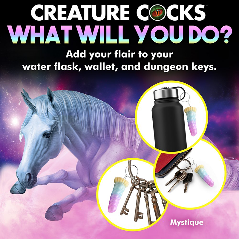 THE CREATURE COCKS MYSTIQUE UNICORN KEYCHAIN