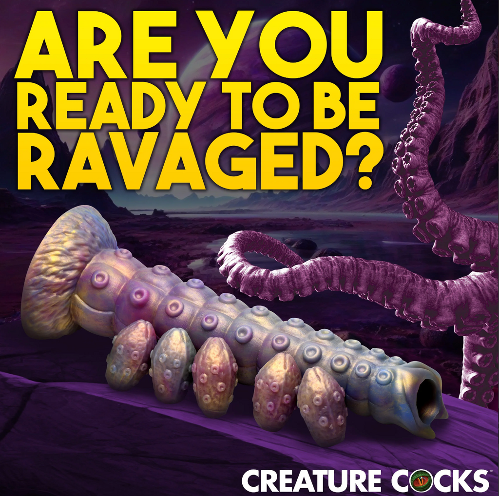 THE DEEP INVADER TENTACLE OVIPOSITOR DILDO w/ EGGS BY CREATURE COCKS