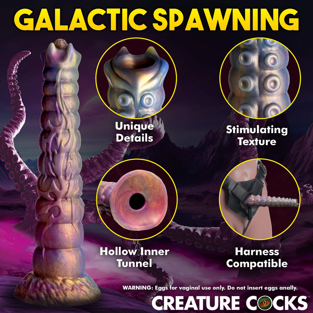THE DEEP INVADER TENTACLE OVIPOSITOR DILDO w/ EGGS BY CREATURE COCKS
