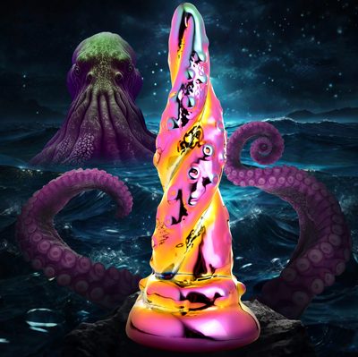 THE ENCHANTRESS RAINBOW GLASS DILDO BY CREATURE COCKS