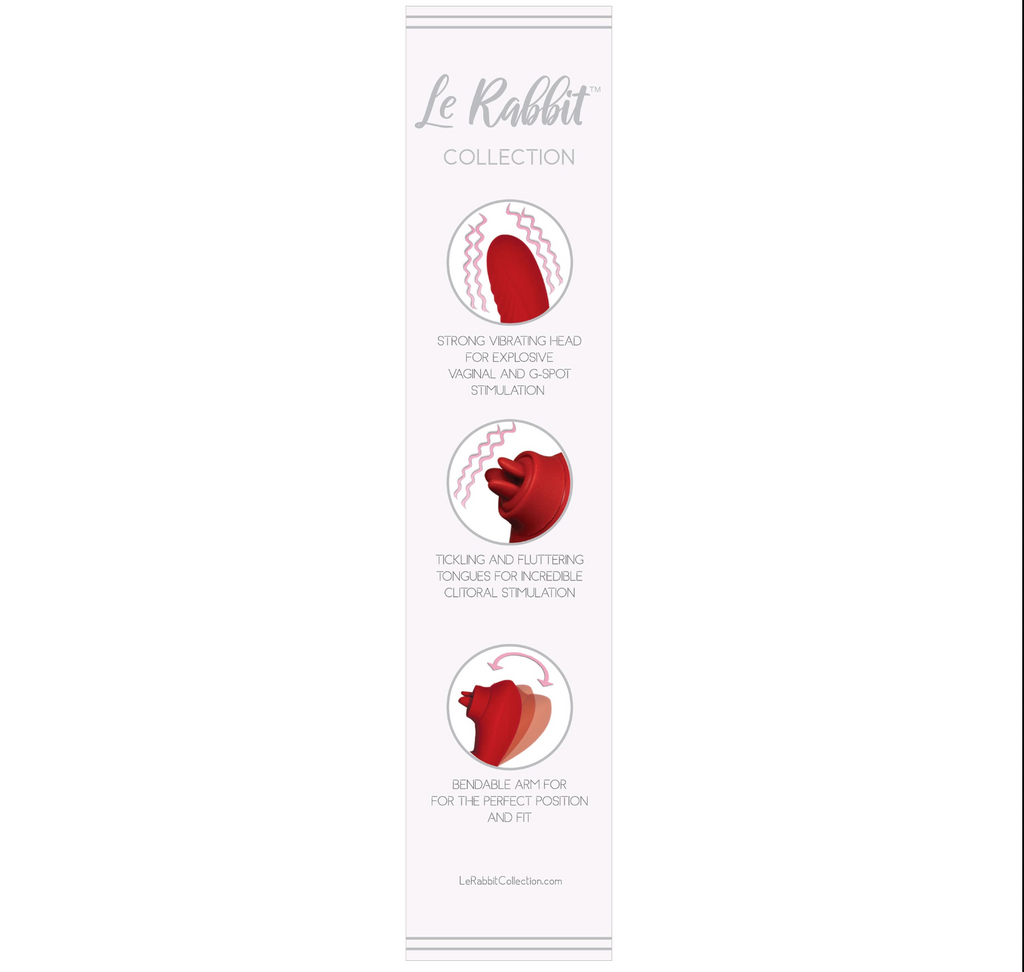 THE LE RABBIT DUAL ACTION VIBRATOR - RED THE LE RABBIT DUAL ACTION VIBRATOR - RED