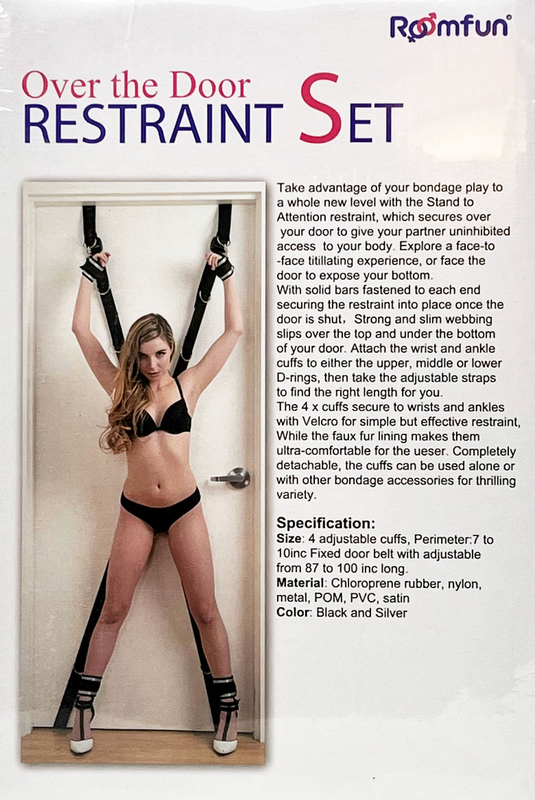 THE ROOMFUN OVER THE DOOR RESTRAINT FETISH KINK BDSM BONDAGE SET