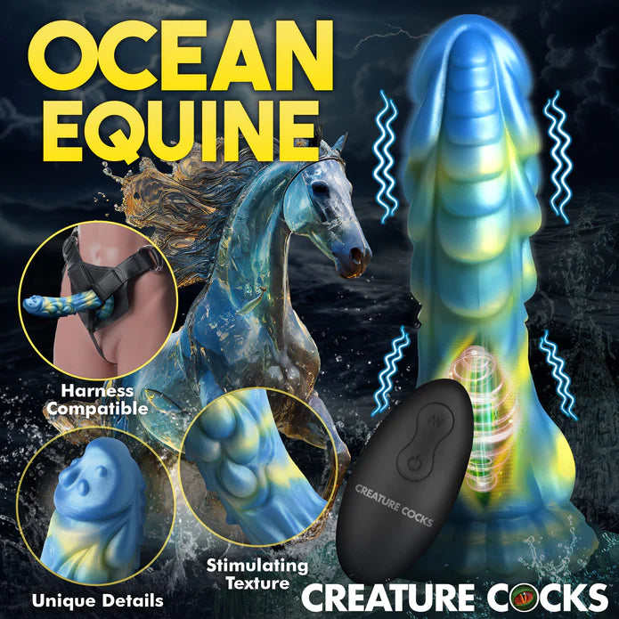 THE SEA STALLION VIBRATING DILDO WITH REMOTE BY CREATURE COCKS