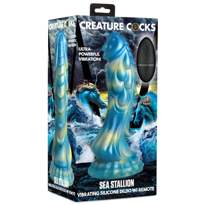 THE SEA STALLION VIBRATING DILDO WITH REMOTE BY CREATURE COCKS