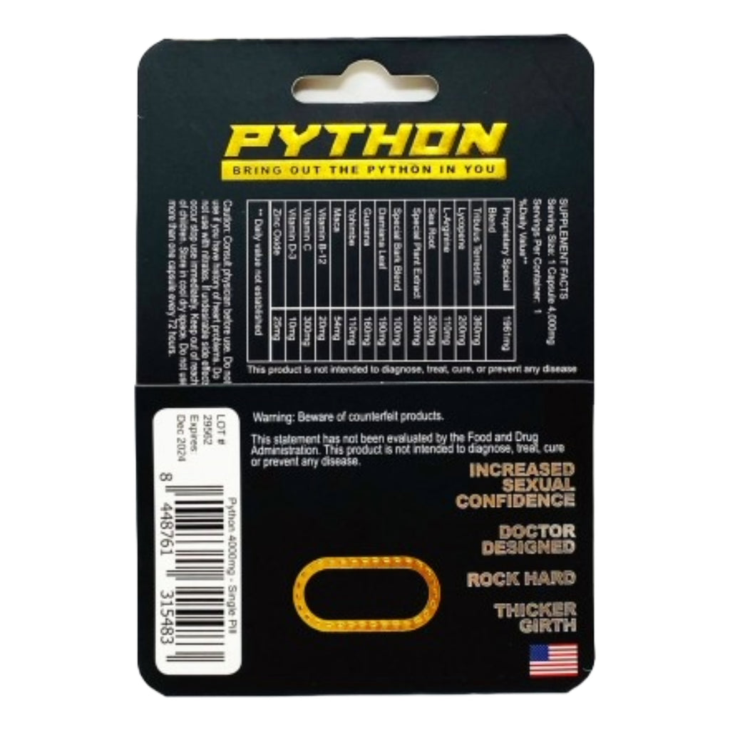 Python 4K Male Performance Supplement - 2CT