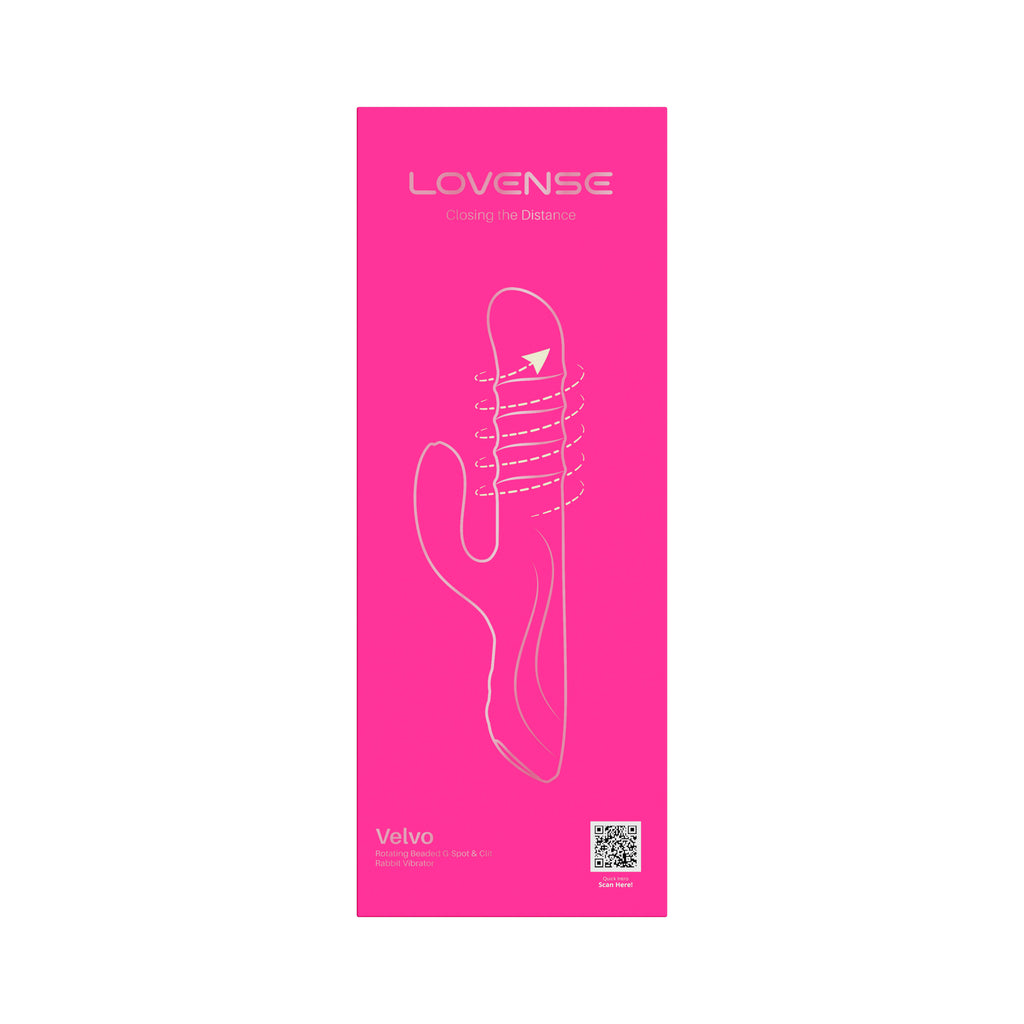 Lovense Velvo Rolling Bead Rabbit Vibrator with Dual Control & App Sync