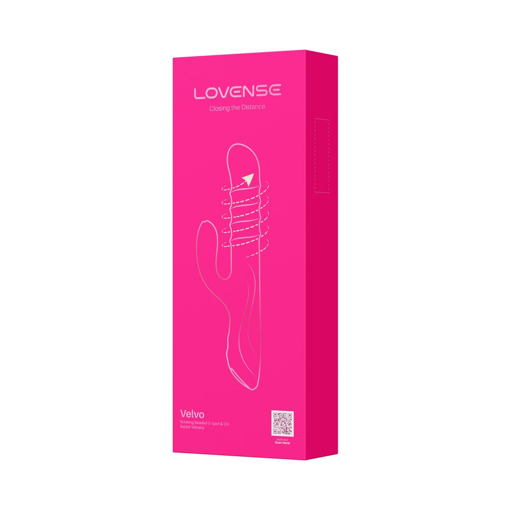Lovense Velvo Rolling Bead Rabbit Vibrator with Dual Control & App Sync