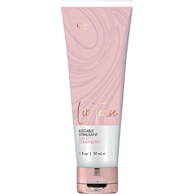 CG Lip Tease Kissable Clitoral Stimulant Sin City Strawberry - 1 oz