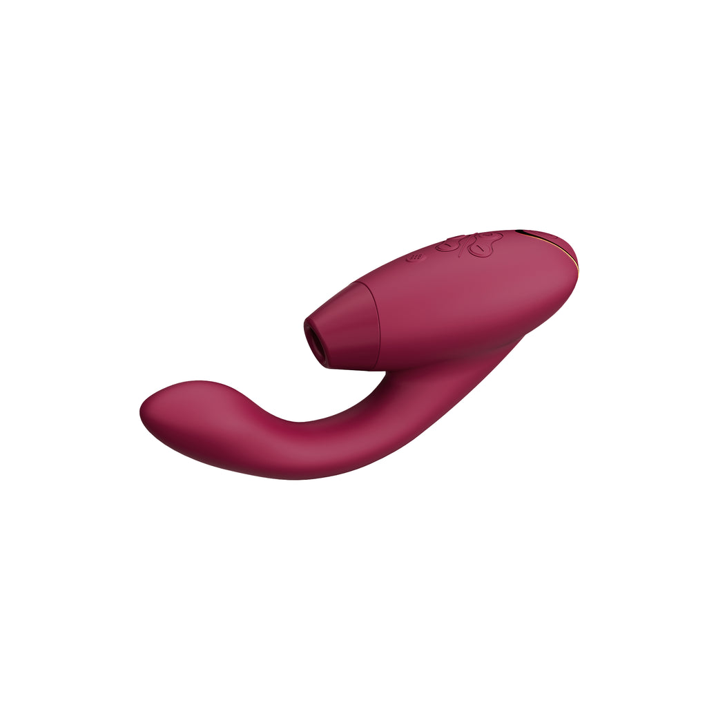 Get Womanizer's Bordeaux DUO 2 Dual Vibrator at Castle Megastore Get Womanizer's Bordeaux DUO 2 Dual Vibrator at Castle Megastore