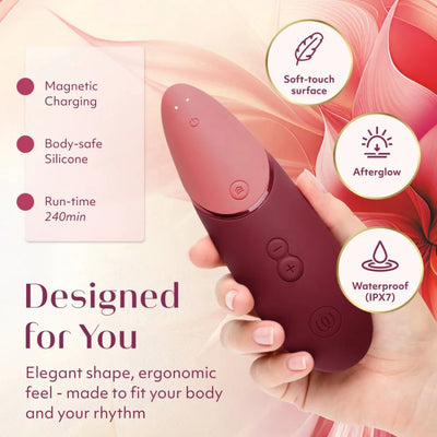 Womanizer Next Clitoral 3D Pleasure Air Stimulator - Bordeaux