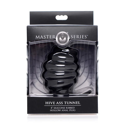 Hive Ass Silicone Ribbed Hollow Anal Plug in Large