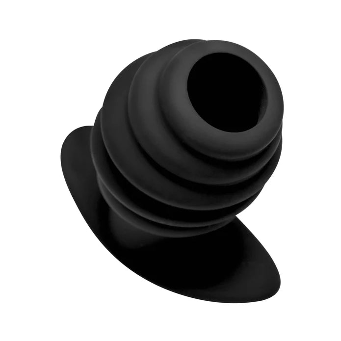 Hive Ass Silicone Ribbed Hollow Anal Plug in Large