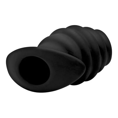 Hive Ass Silicone Ribbed Hollow Anal Plug in Large