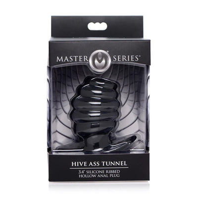 Hive Ass Silicone Ribbed Hollow Anal Plug in Medium