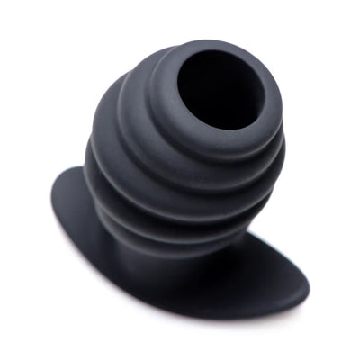 Hive Ass Silicone Ribbed Hollow Anal Plug in Medium
