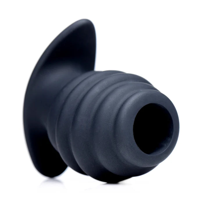 Hive Ass Silicone Ribbed Hollow Anal Plug in Small