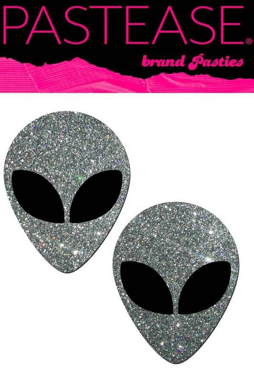 Alien Pasties - Silver Glitter