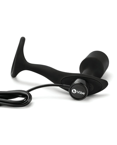 b-Vibe Snug & Tug Weighted Silicone Plug & Penis Ring - Medium