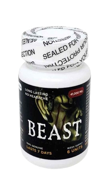 Beast Male Sexual Enhancement Supplement - 6 Pill Bottle