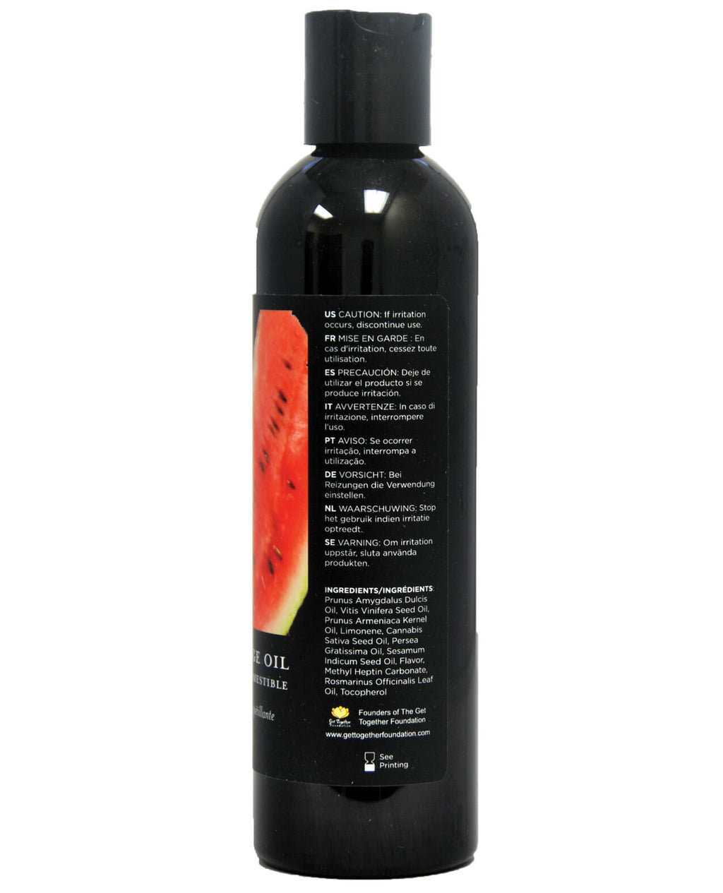 Earthly Body Edible Watermelon Massage Oil - 8 oz