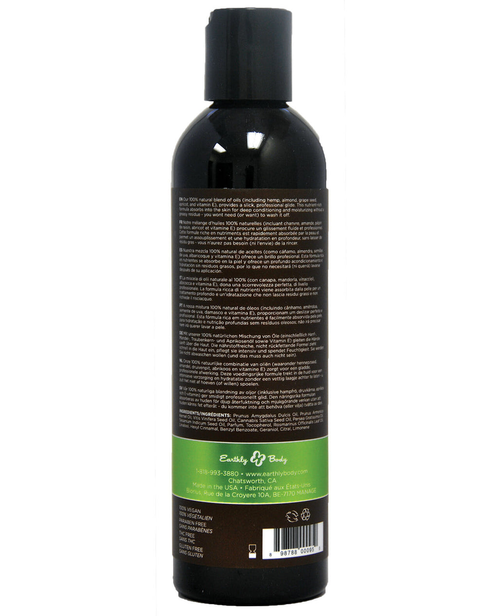 Earthly Body Naked in the Woods Massage Body Oil - 8 oz