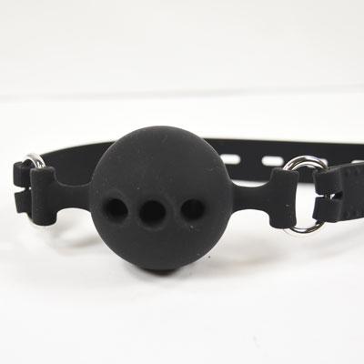 Fetish Pleasure Play Small Black Ball Gag