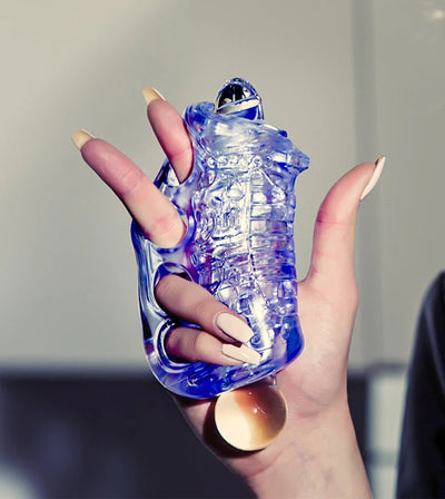 Fleshskins Blue Ice Sleeve with Drying Stand by Fleshlight