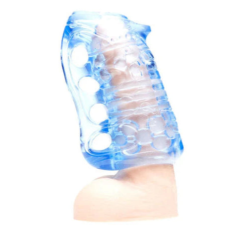 Fleshskins Blue Ice Sleeve with Drying Stand by Fleshlight