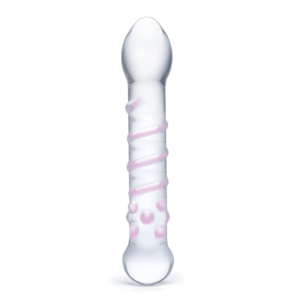 Gläs Spiral Staircase Full Tip Pink Dildo