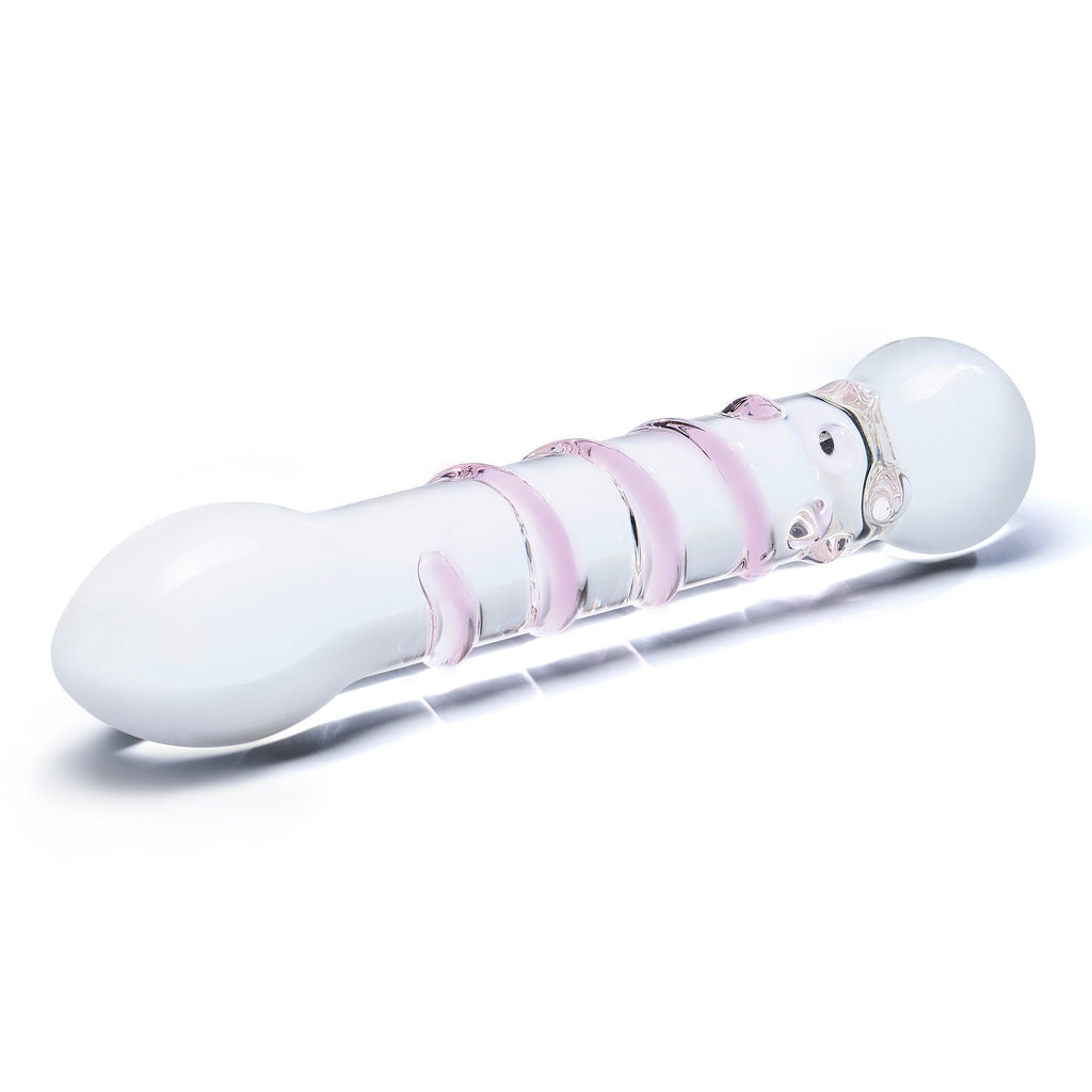 Gläs Spiral Staircase Full Tip Pink Dildo