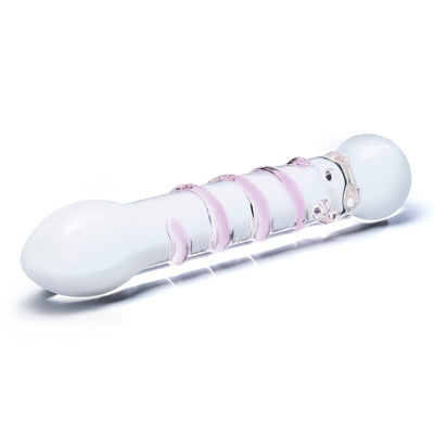 Gläs Spiral Staircase Full Tip Pink Dildo