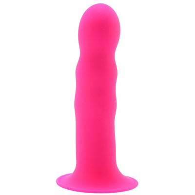 Squeezable Wavy Dildo - Pink