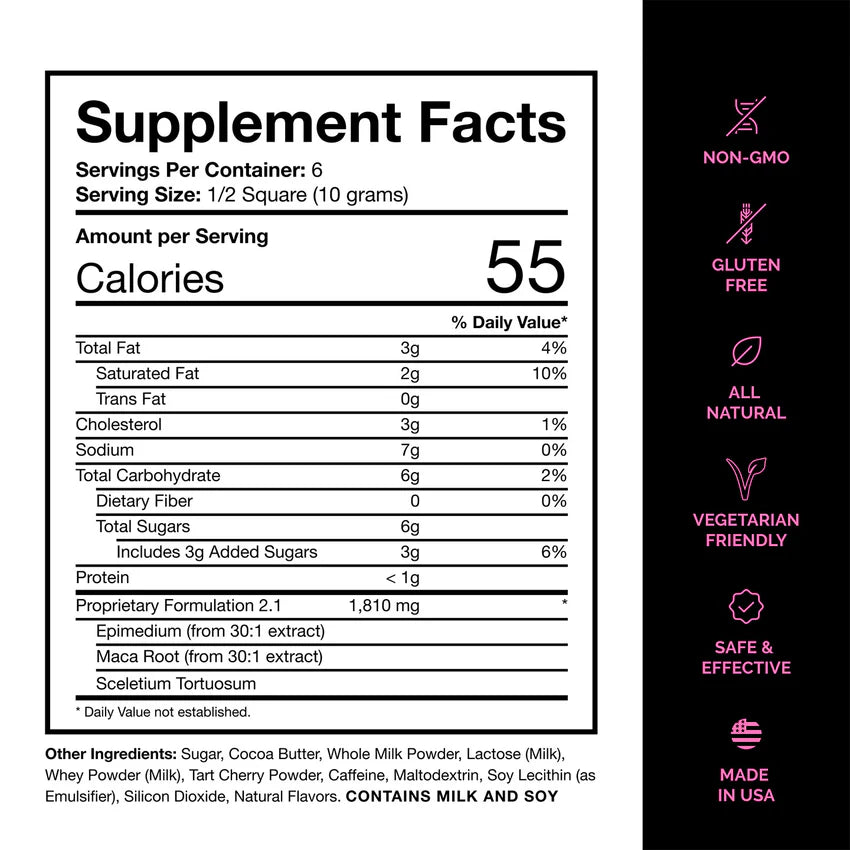 Tabs Sex Chocolate - Decadent Cherry Rose White Chocolate