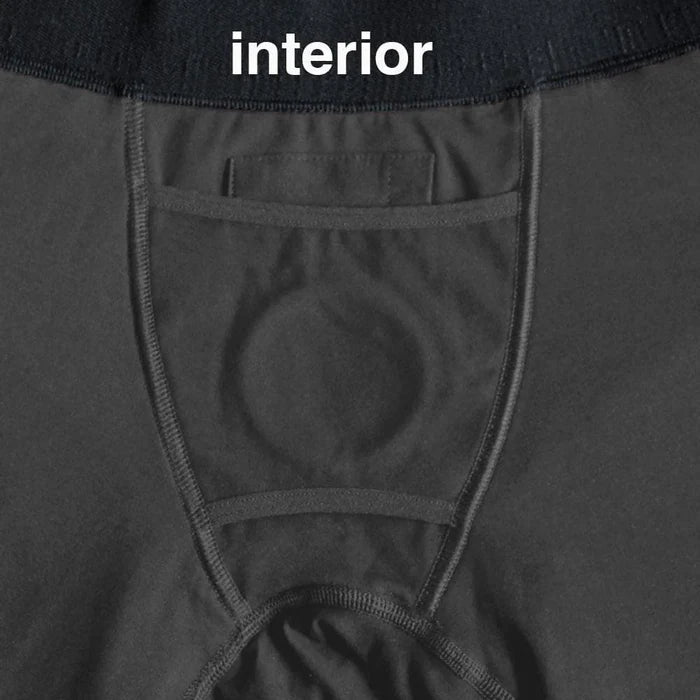 Rise Button Fly Boxer with Built-In Harness in Gray