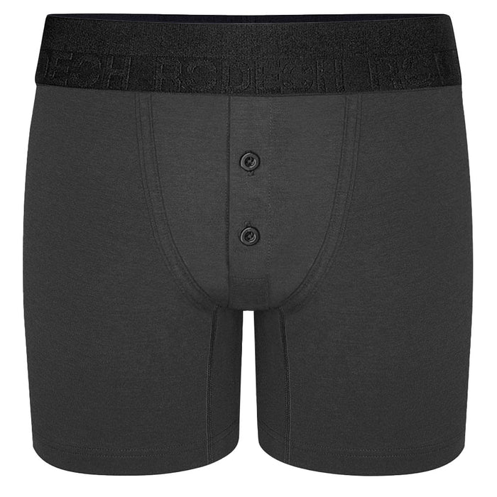 Rise Button Fly Boxer with Built-In Harness in Gray