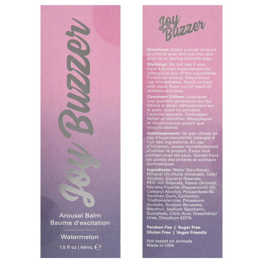 Joy Buzzer Clitoral Arousal Balm in Watermelon Mint 1.5oz