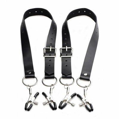 Master Series Spread Labia Spreader Straps - Black