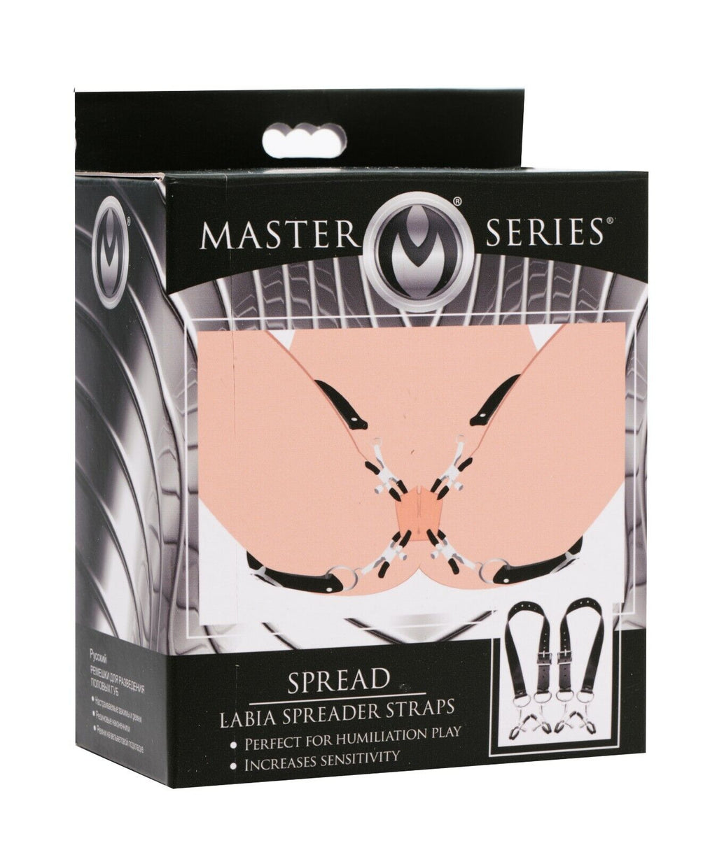 Master Series Spread Labia Spreader Straps - Black
