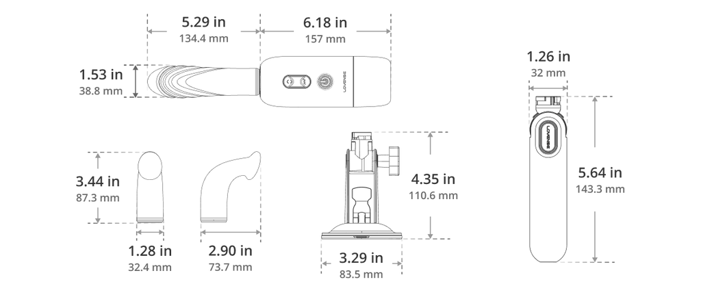 Lovense Spinel Thrusting and Heating Massage Gun Dildo Vibe