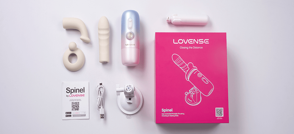 Lovense Spinel Thrusting and Heating Massage Gun Dildo Vibe