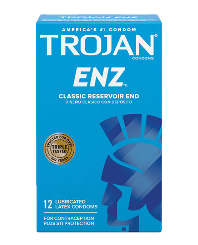 TROJAN Enz Lubricated Latex Condoms - 12 pk