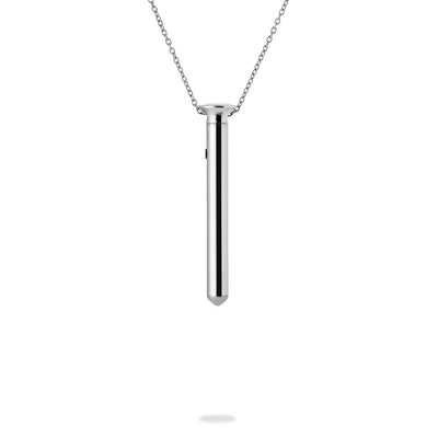 Crave Vesper Mini Vibrator Necklace in Silver