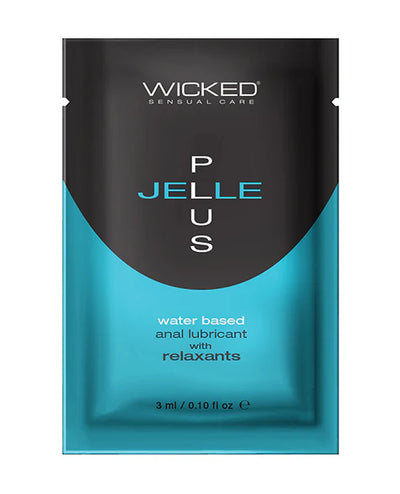 Wicked Jelle Plus Water Based Anal Lubricant with Relaxants 3ml Single-Use Foil