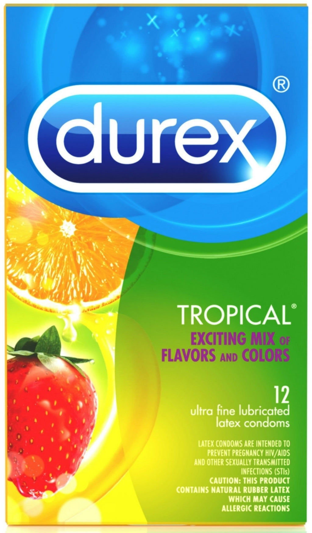 Durex Tropical Flavored Condoms - 12PK