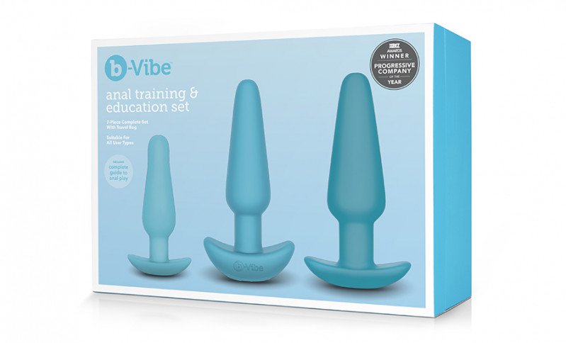 b-Vibe Anal Training & Education Set - Blue