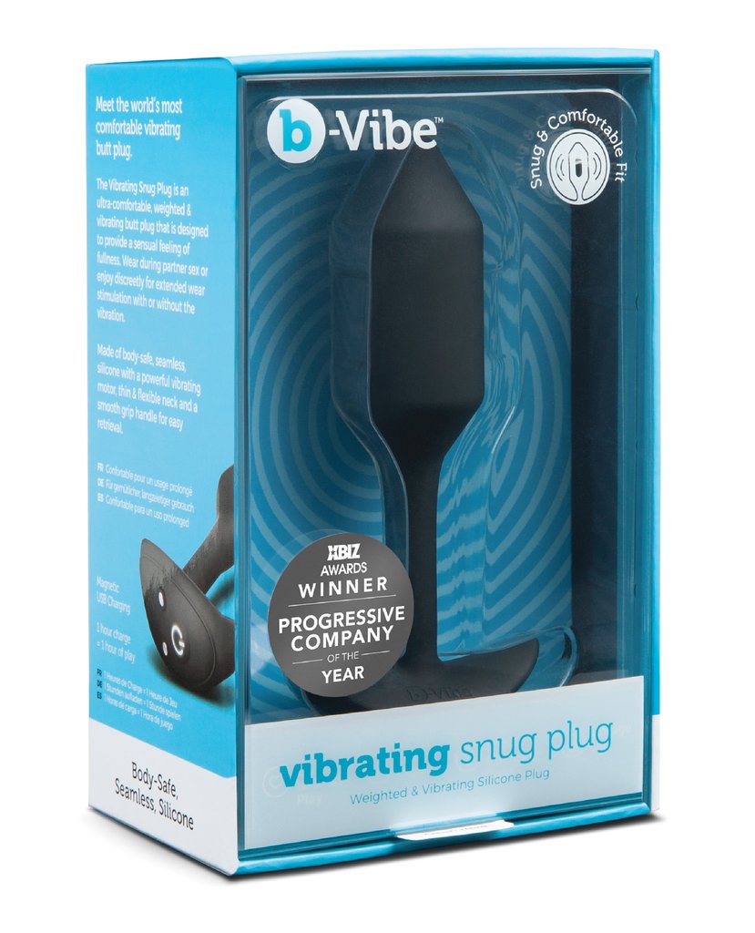 b-Vibe Vibrating Weighted Snug Plug M - Black