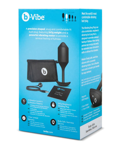 b-Vibe Vibrating Weighted Snug Plug XL - Black