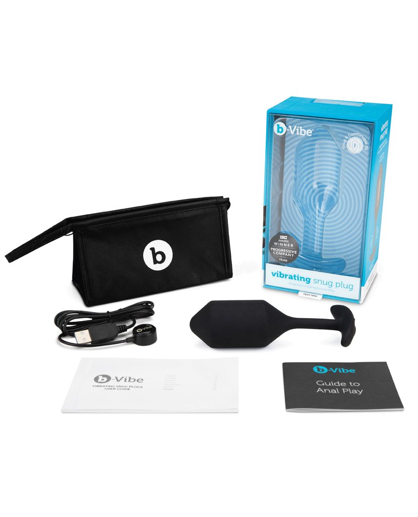 b-Vibe Vibrating Weighted Snug Plug XL - Black