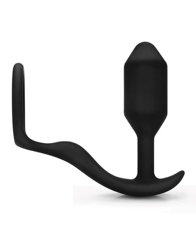 b-Vibe Snug & Tug Weighted Silicone Plug & Penis Ring